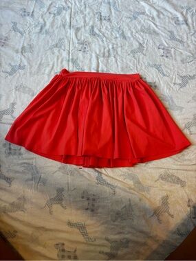 Lilly Pulitzer Red Gathered Midi Skirt